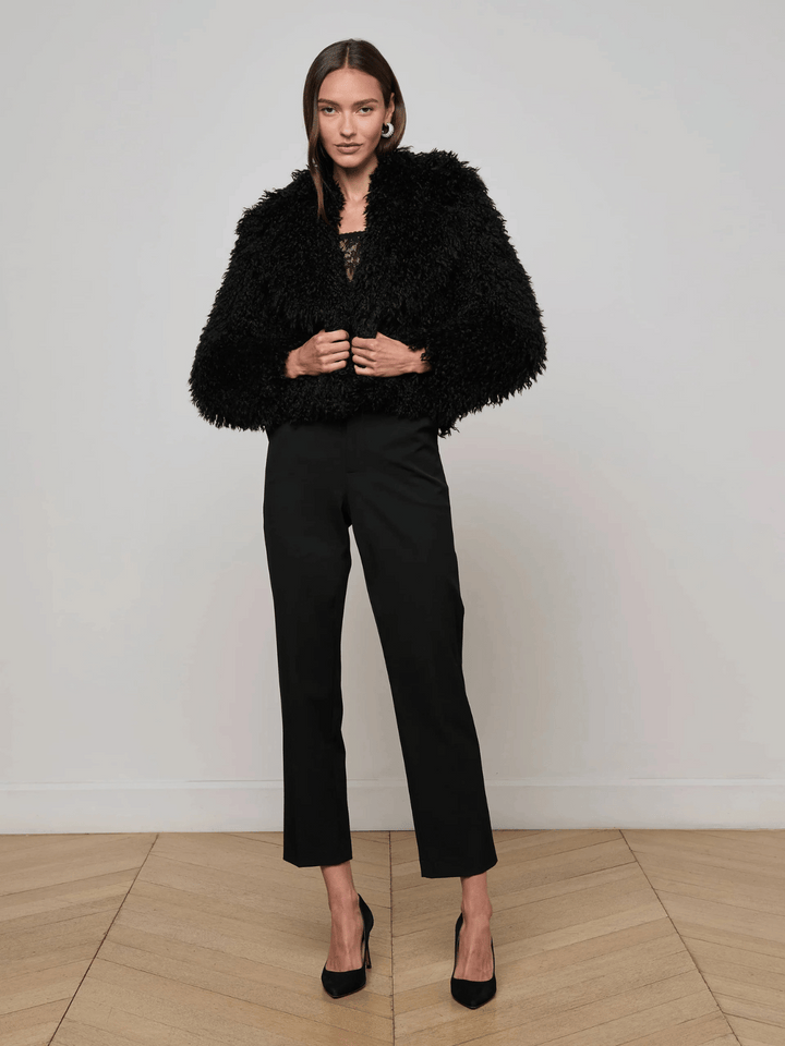 Aura Cropped Faux Fur Jacke