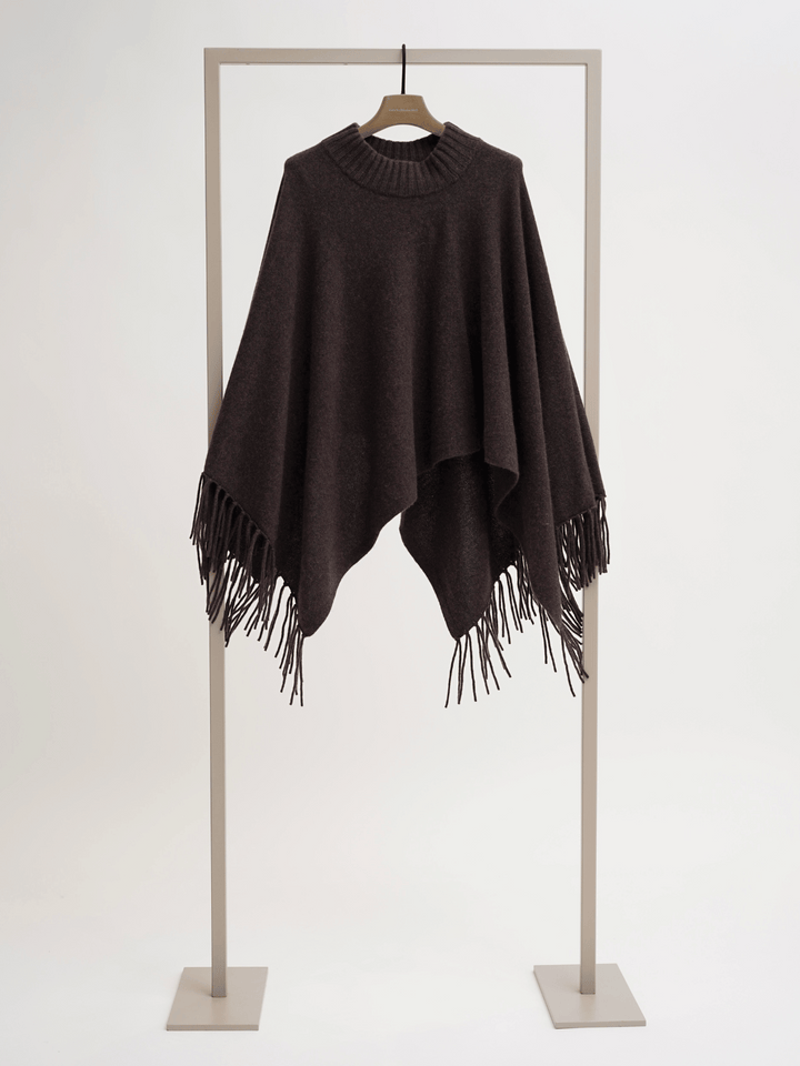 Poncho mit Fransen