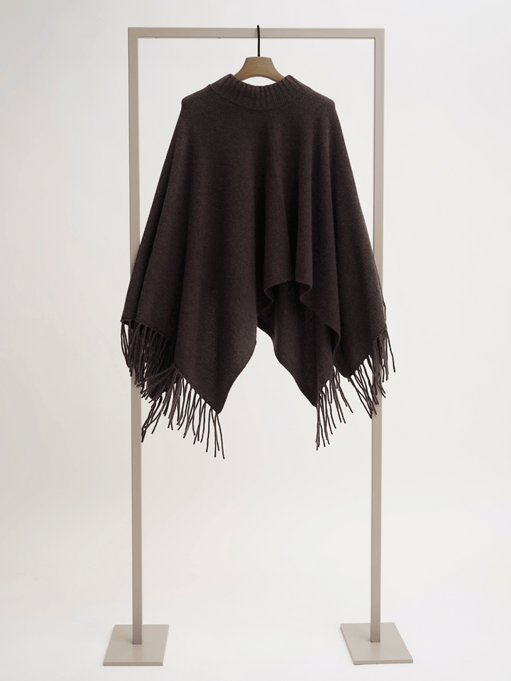 Poncho mit Fransen