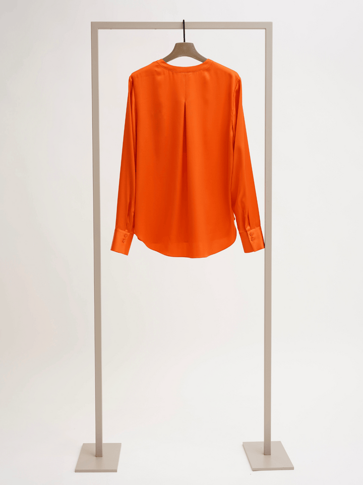 Seidenbluse Kürbis