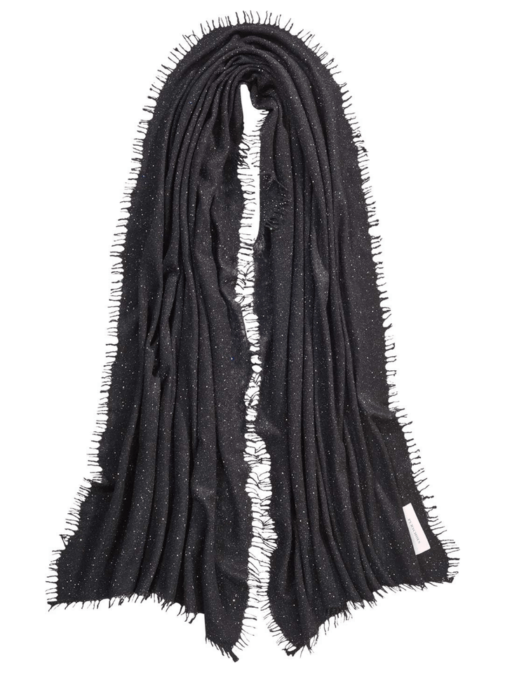 Kaschmirschal Pailletten Black