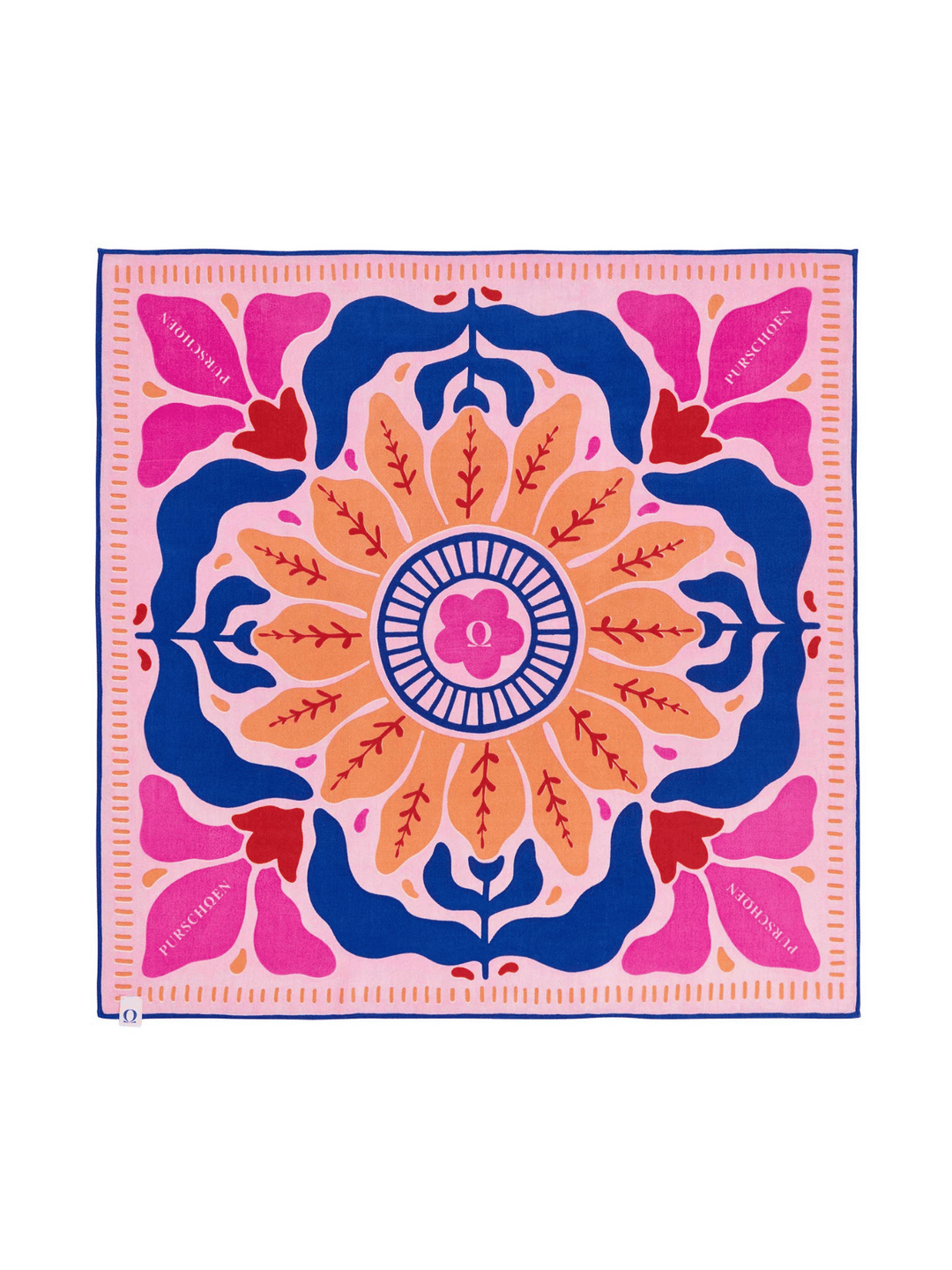 Nicki scarf silk flower powder pink