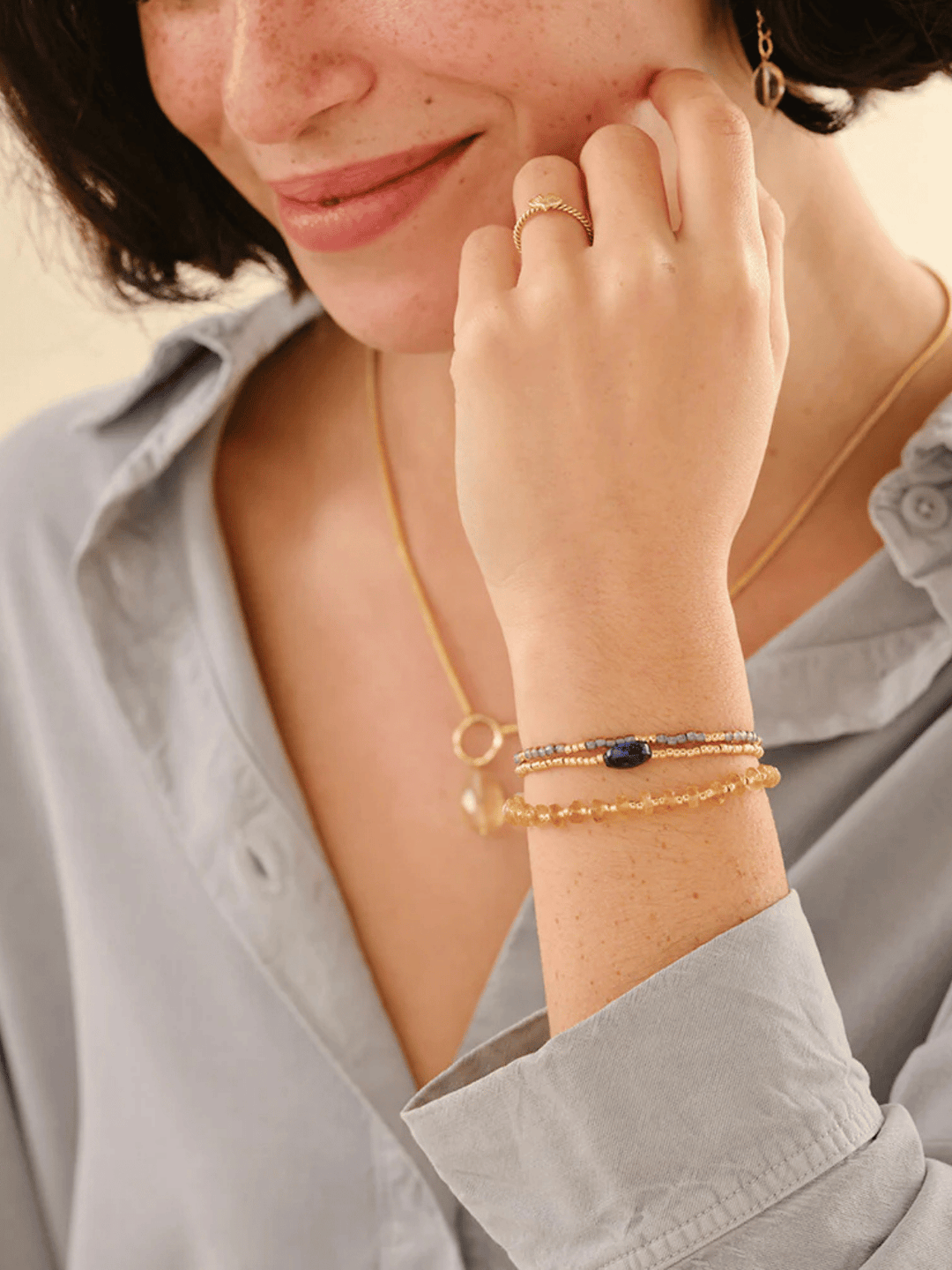 Identity Lapislazuli Citrin Armband