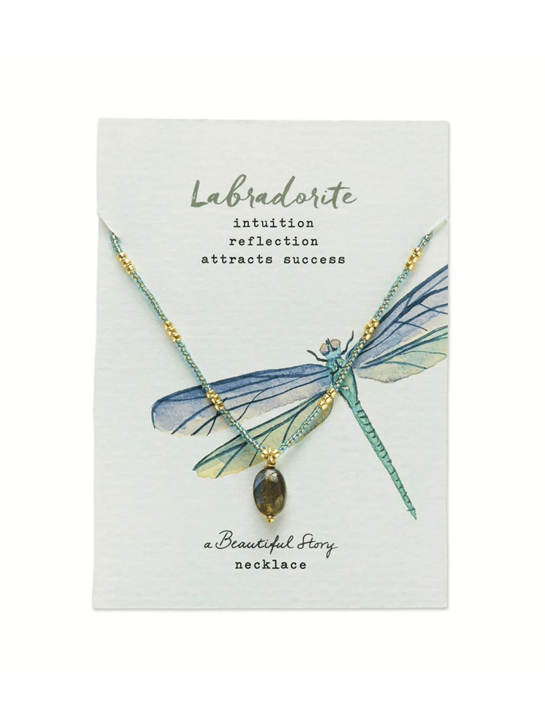Wishing Labradorit Halskette Goldfarben