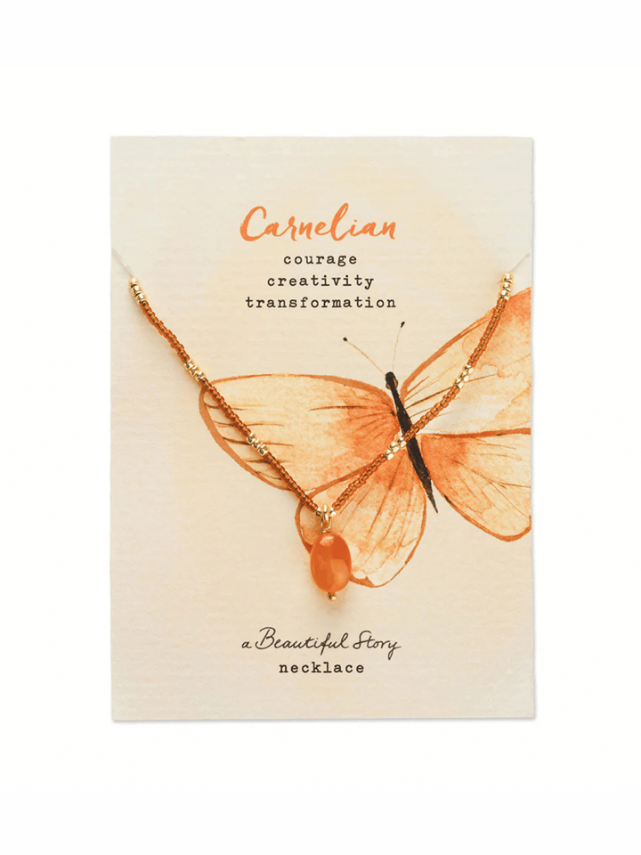 Wishing Karneol Halskette Goldfarben