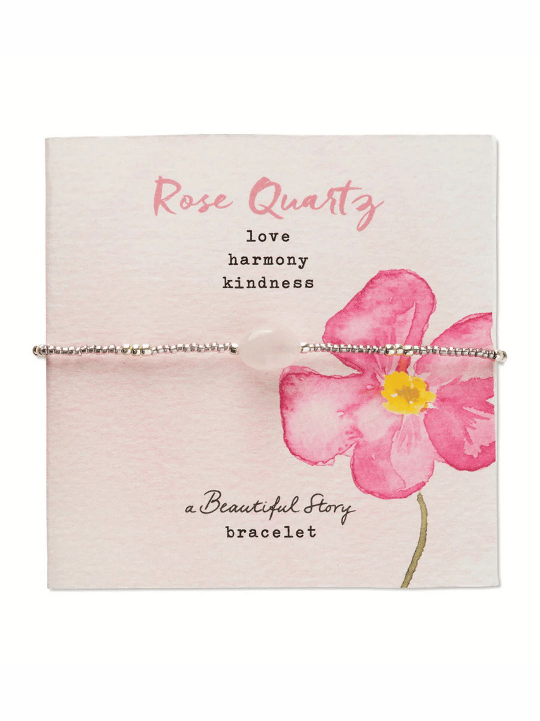 Wanting Rosenquarz Armband Silberfarben