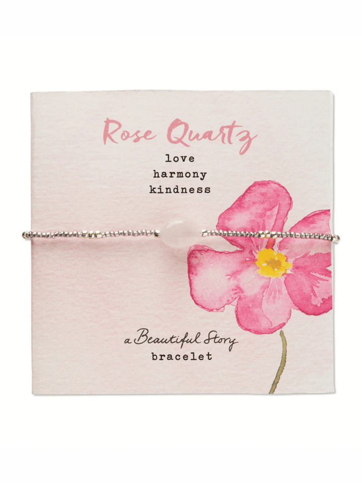 Wanting Rosenquarz Armband Goldfarben