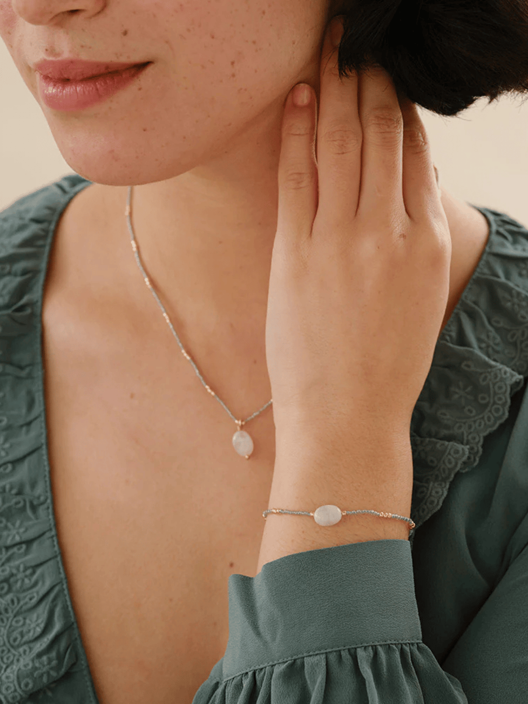 Wanting Mondstein Armband Goldfarben