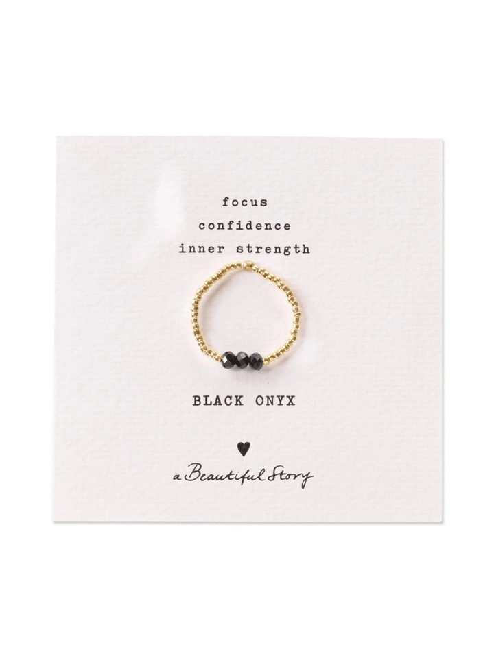 Clarity Schwarzer Onyx Ring Gold