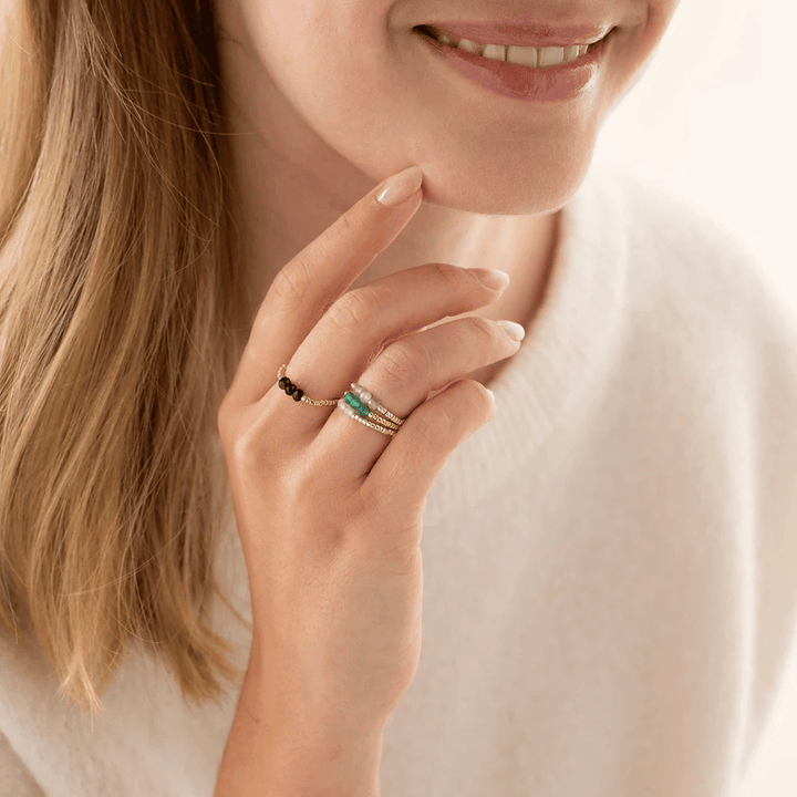 Clarity Schwarzer Onyx Ring Gold