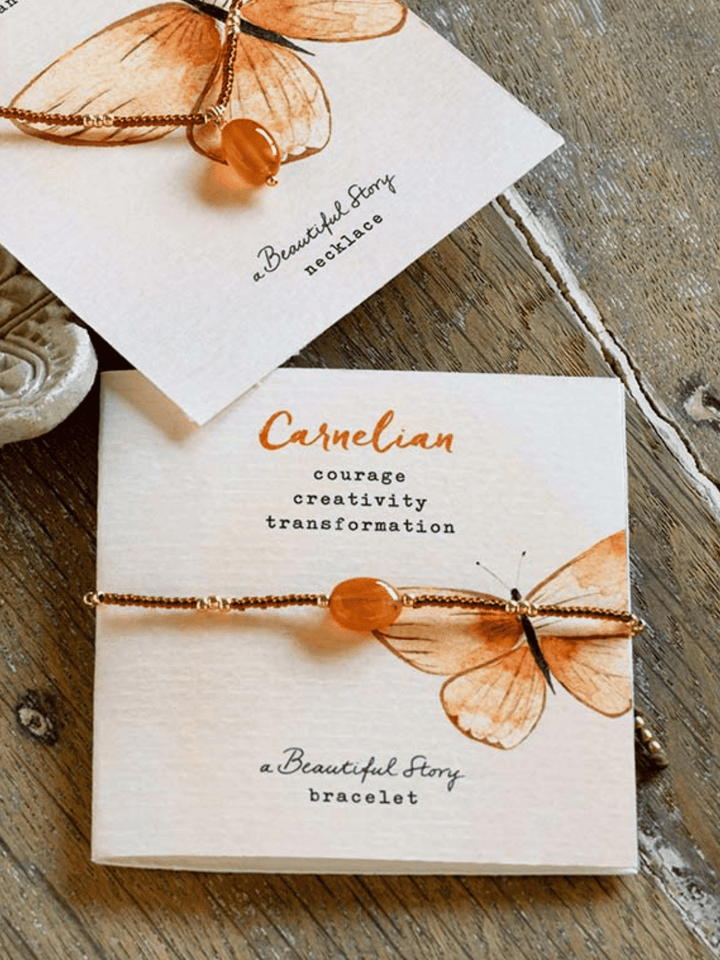 Wanting Karneol Armband Goldfarben