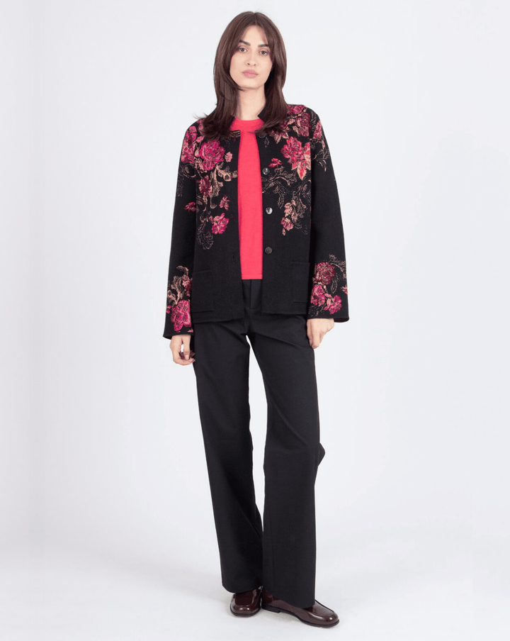 Jacquard Floral Jacke