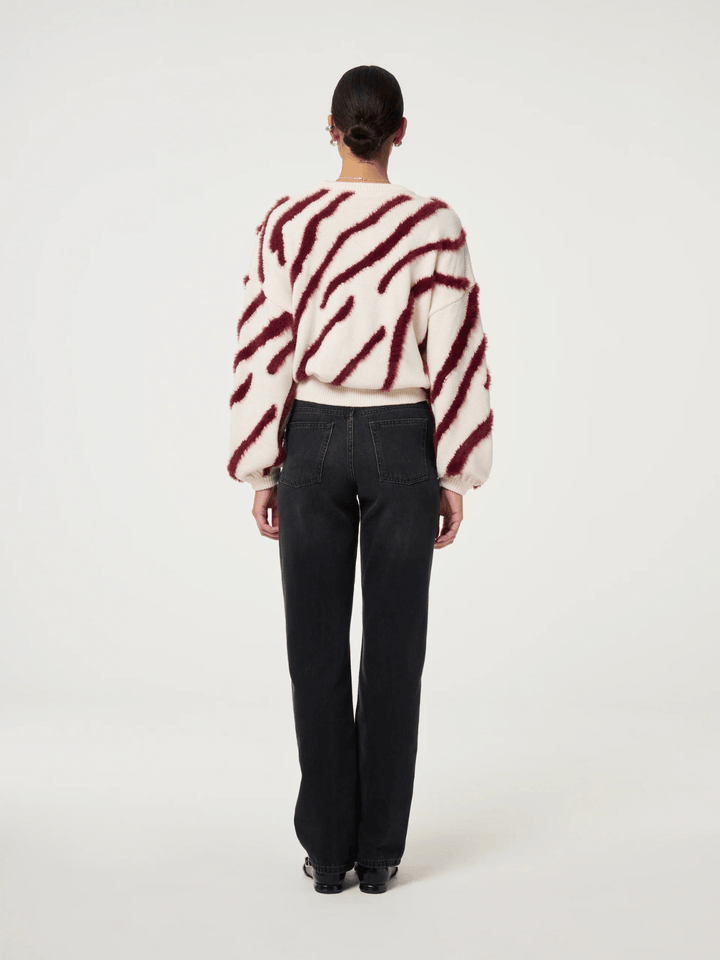 Zebra Pullover Cosy White