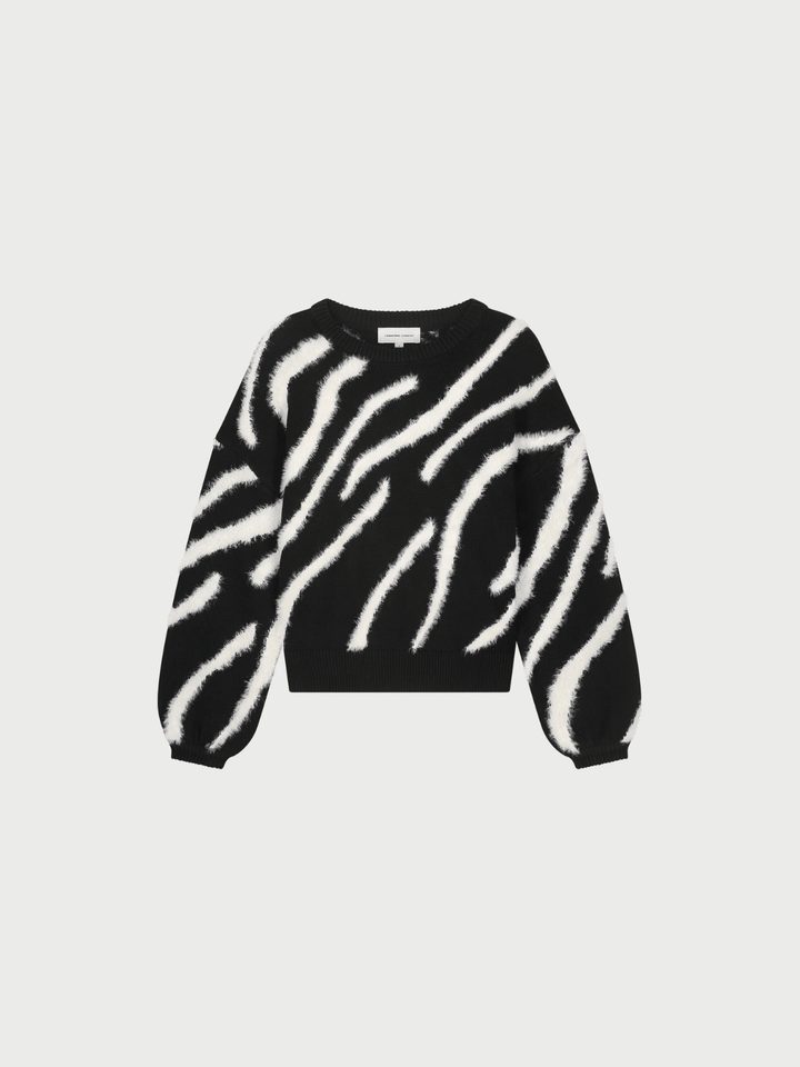 Zebra Pullover Black