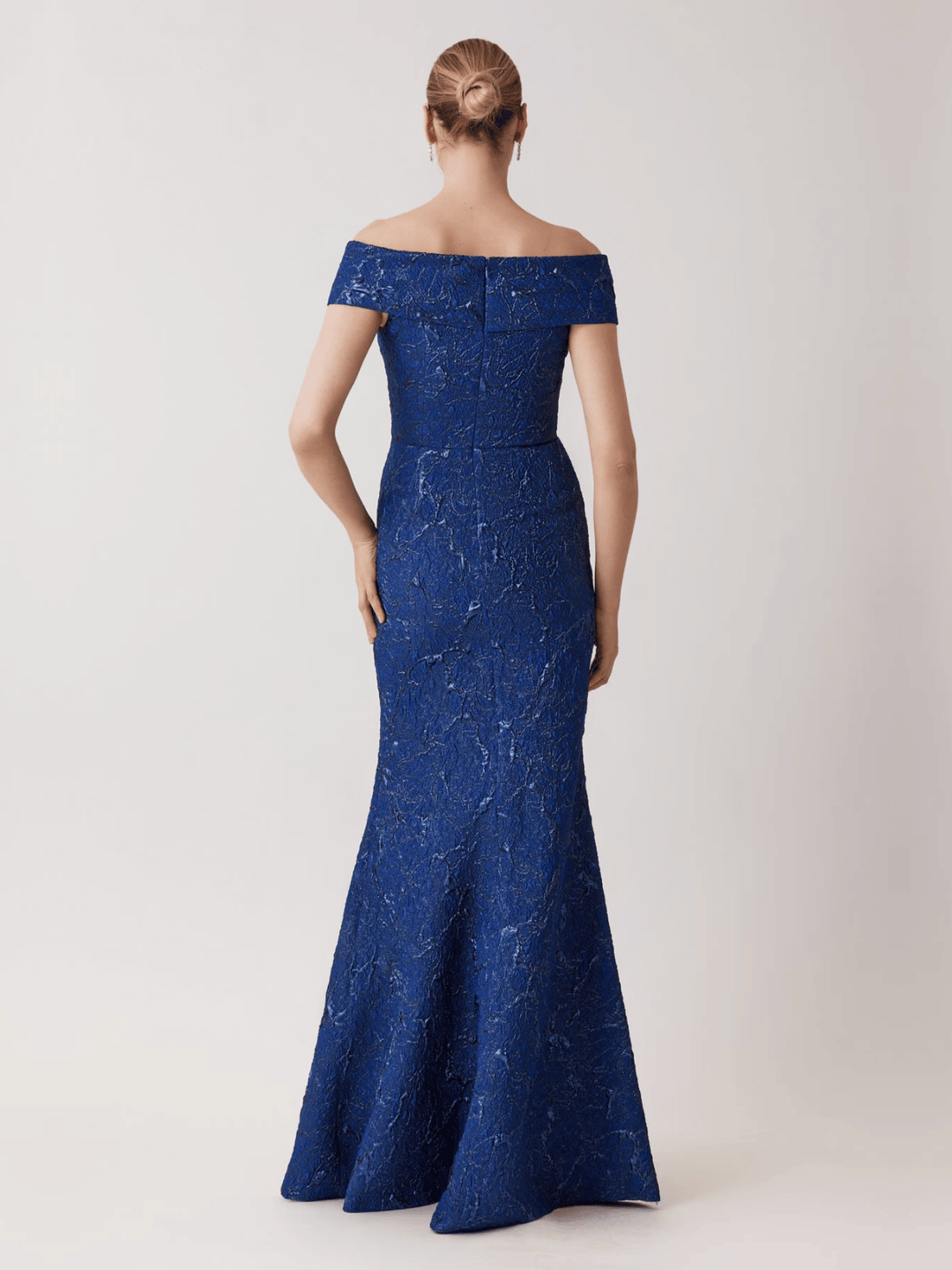 Metallic Navy Abendkleid