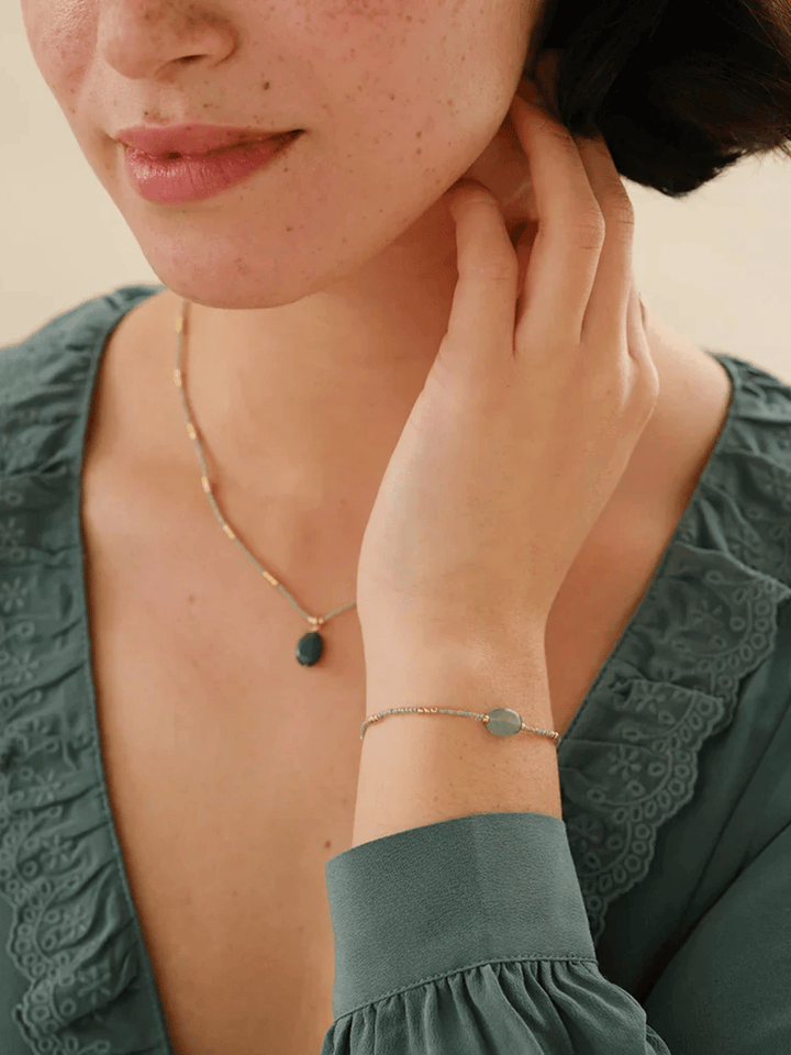Wanting Aventurin Armband Goldfarben