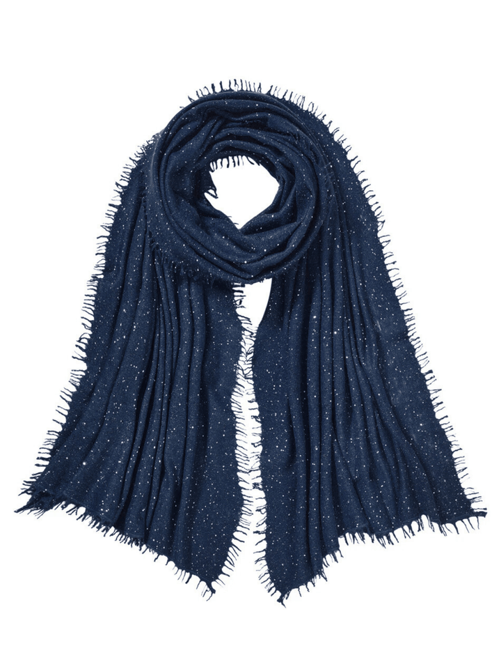 Cashmere scarf sequined jeans