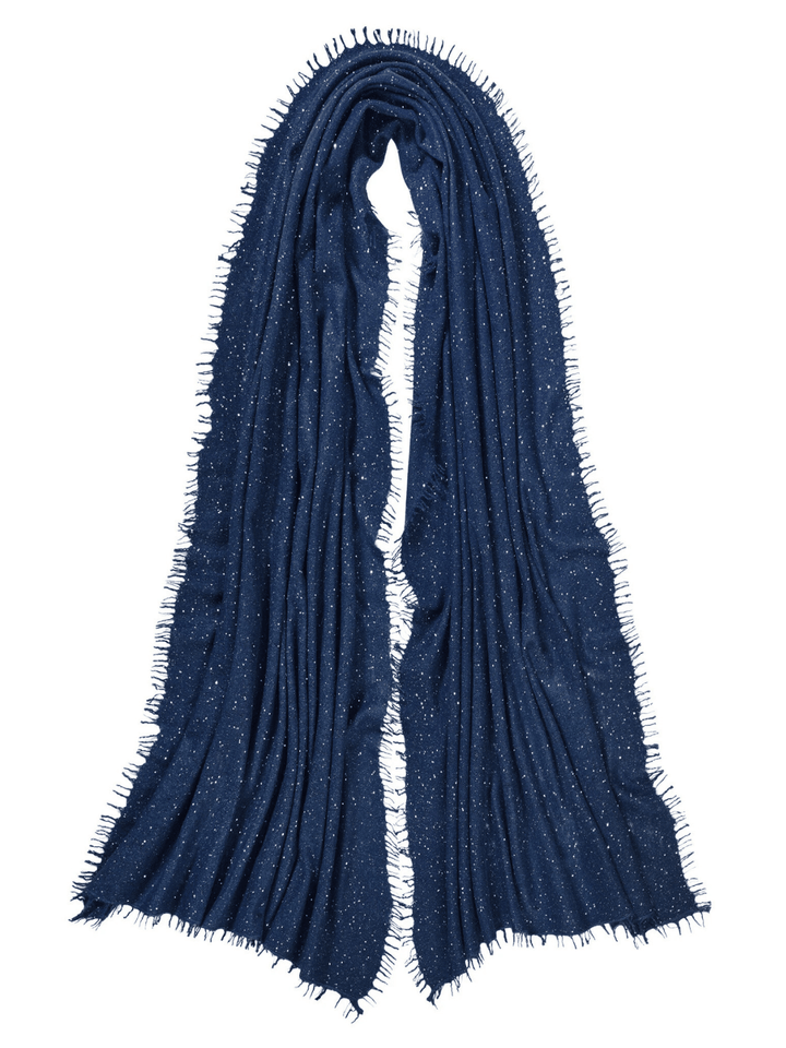 Cashmere scarf sequined jeans