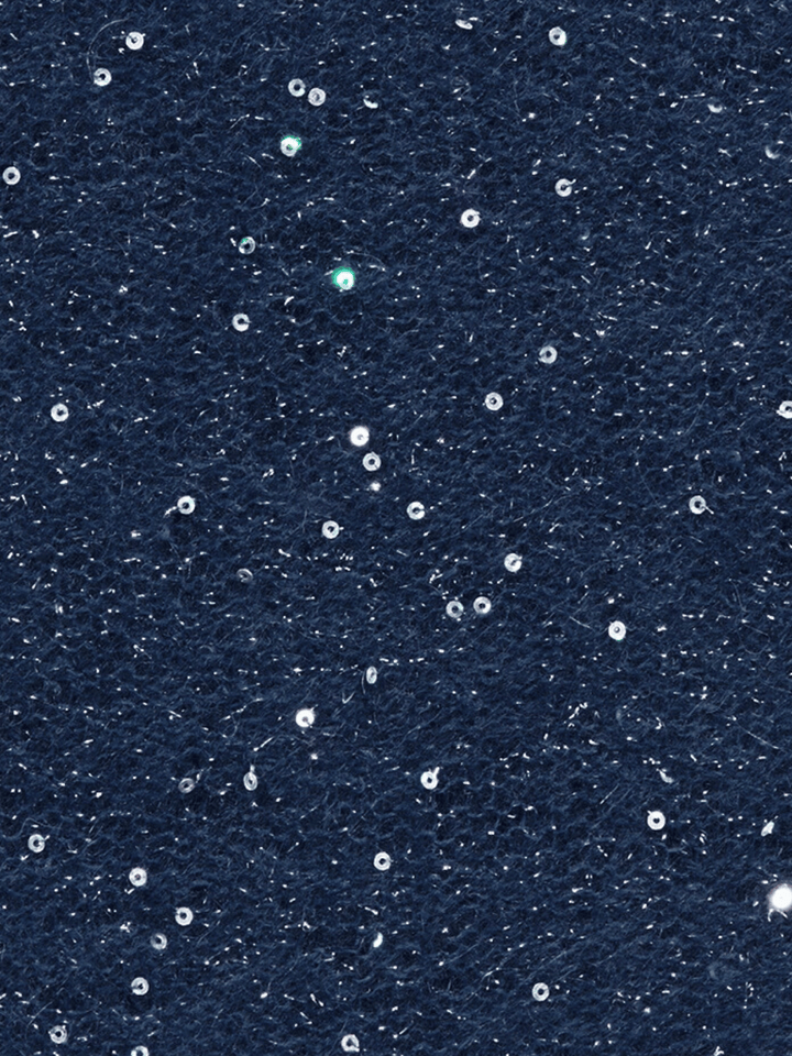 Cashmere scarf sequined jeans