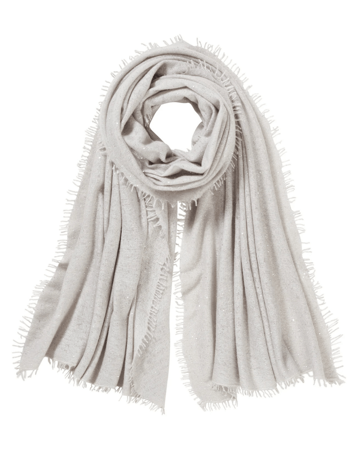 Kaschmirschal Pailletten Silber