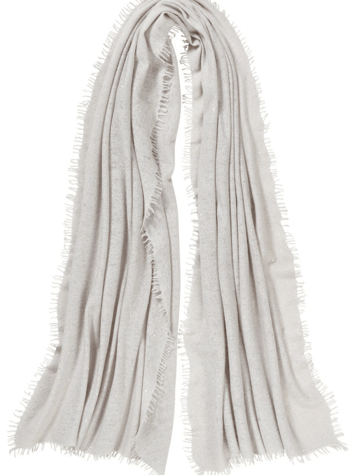 Kaschmirschal Pailletten Silber
