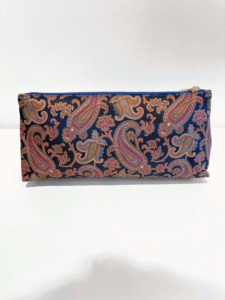 Kosmetiktasche lang Paisley Blue