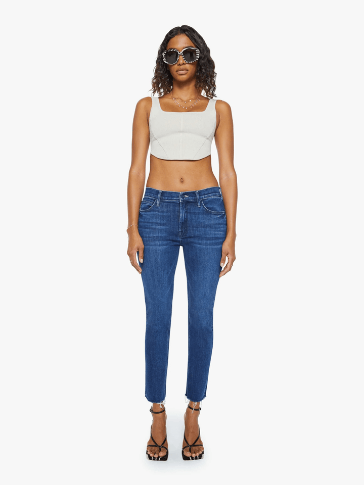 The Mid Rise Dazzler Ankle Fray