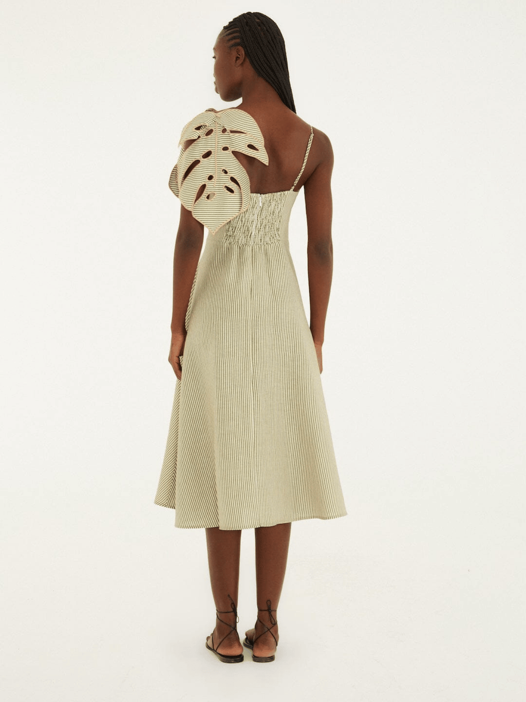 Monstera Leaf Midikleid