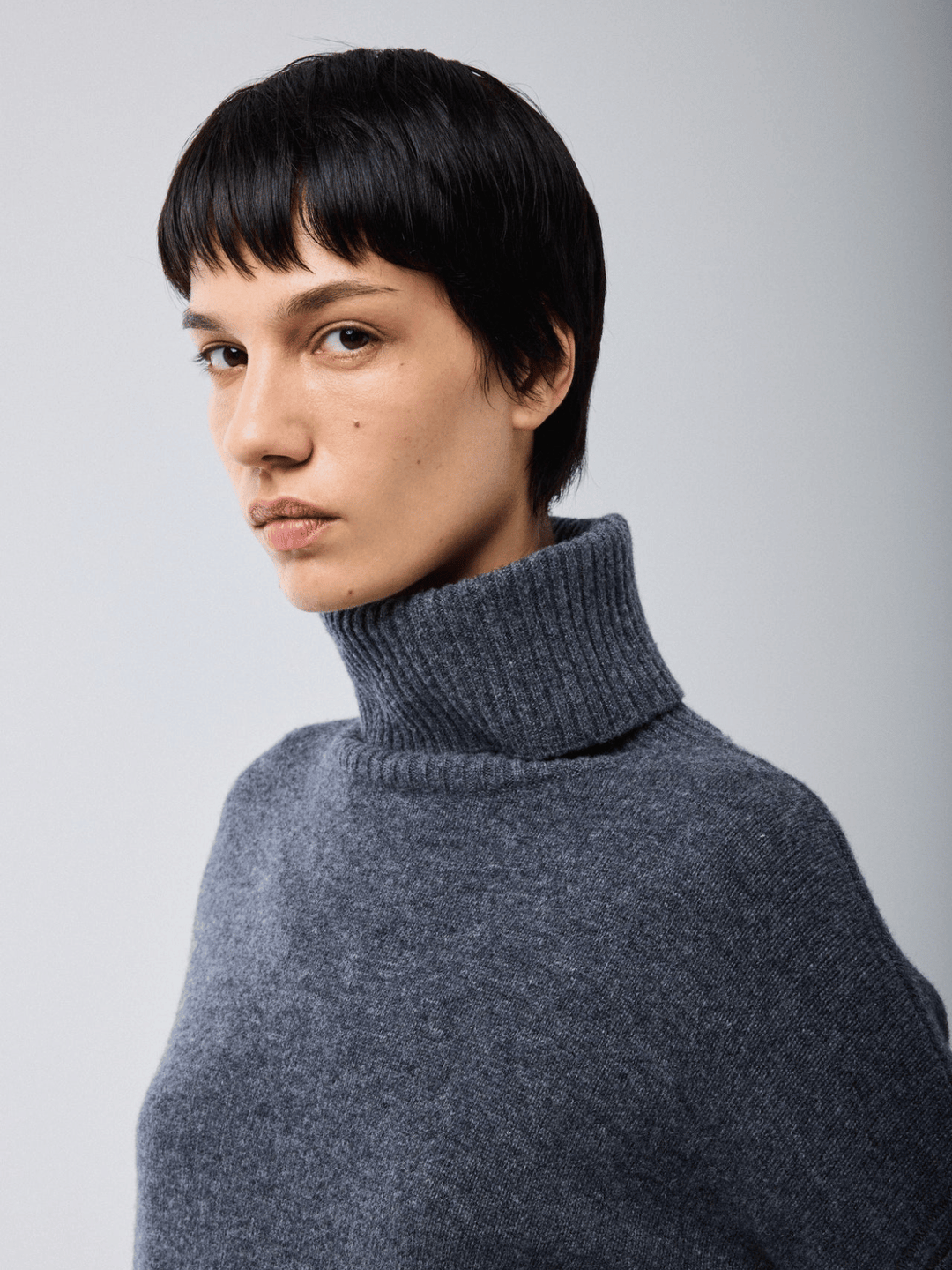 Rollkragenpullover Anthrazit