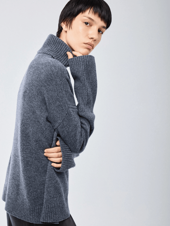 Rollkragenpullover Anthrazit