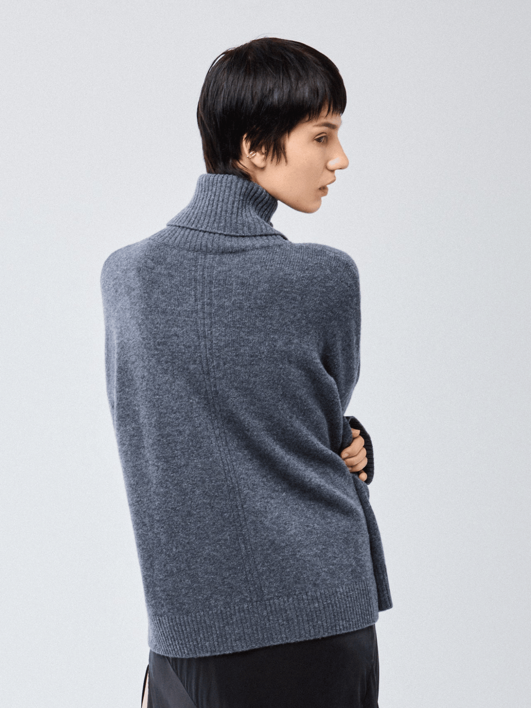 Rollkragenpullover Anthrazit