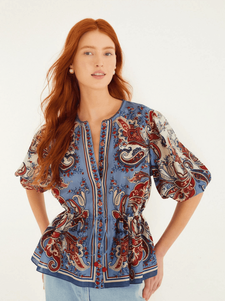 Paisley Scarf Bluse