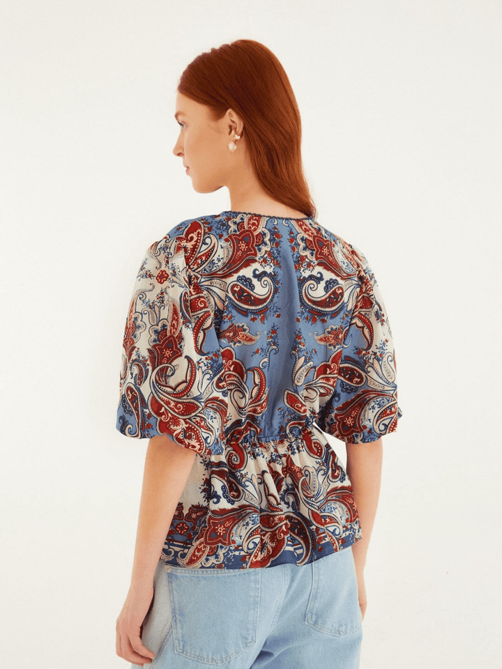 Paisley Scarf Bluse