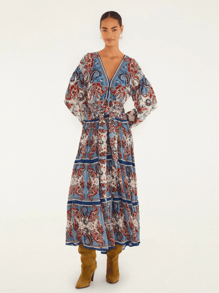 Paisley Scarf Maxikleid