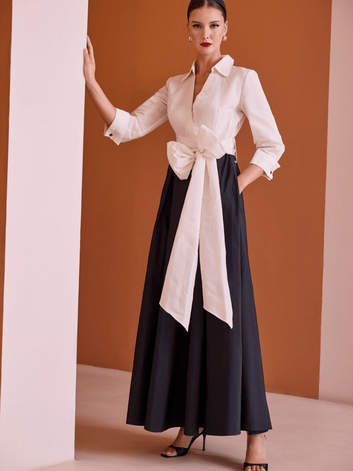 Hemdblusenkleid mit Schleife