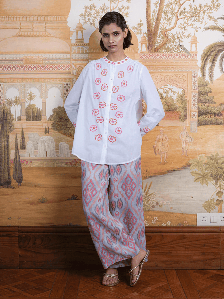 Fennel Hose Ikat Sorbet