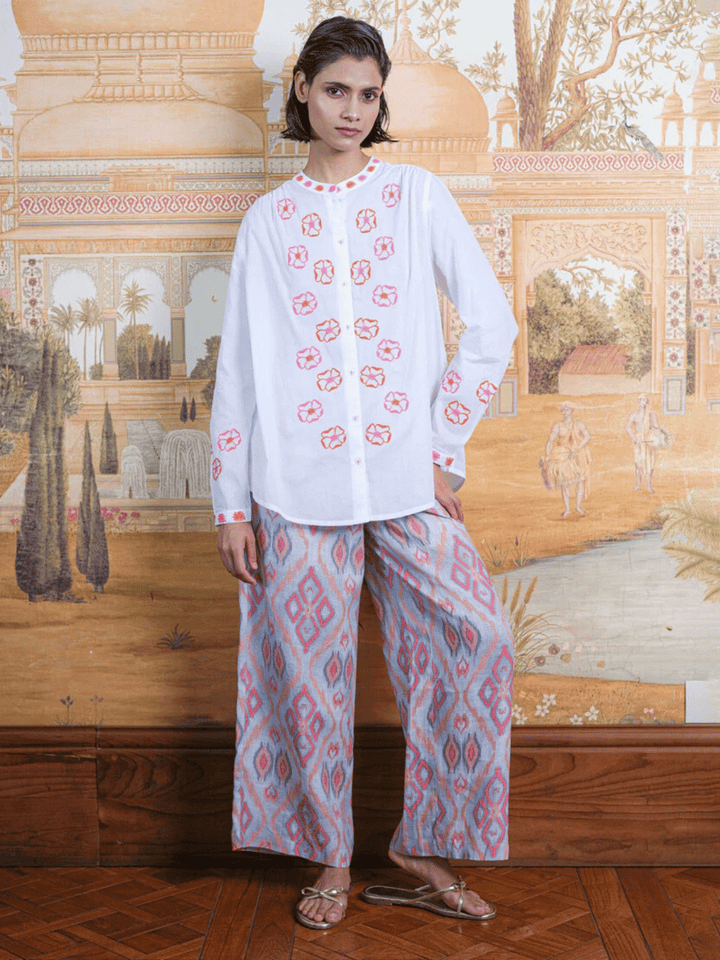 Fennel Hose Ikat Sorbet