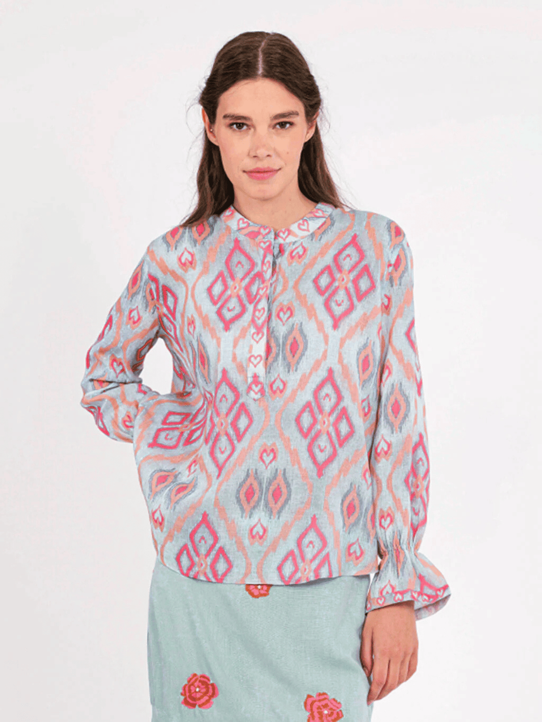 Broom Bluse Ikat Sorbet