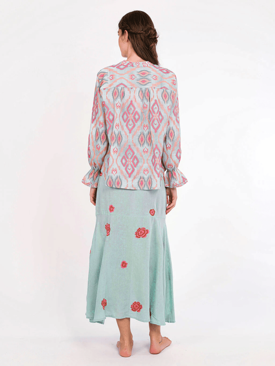 Broom Bluse Ikat Sorbet