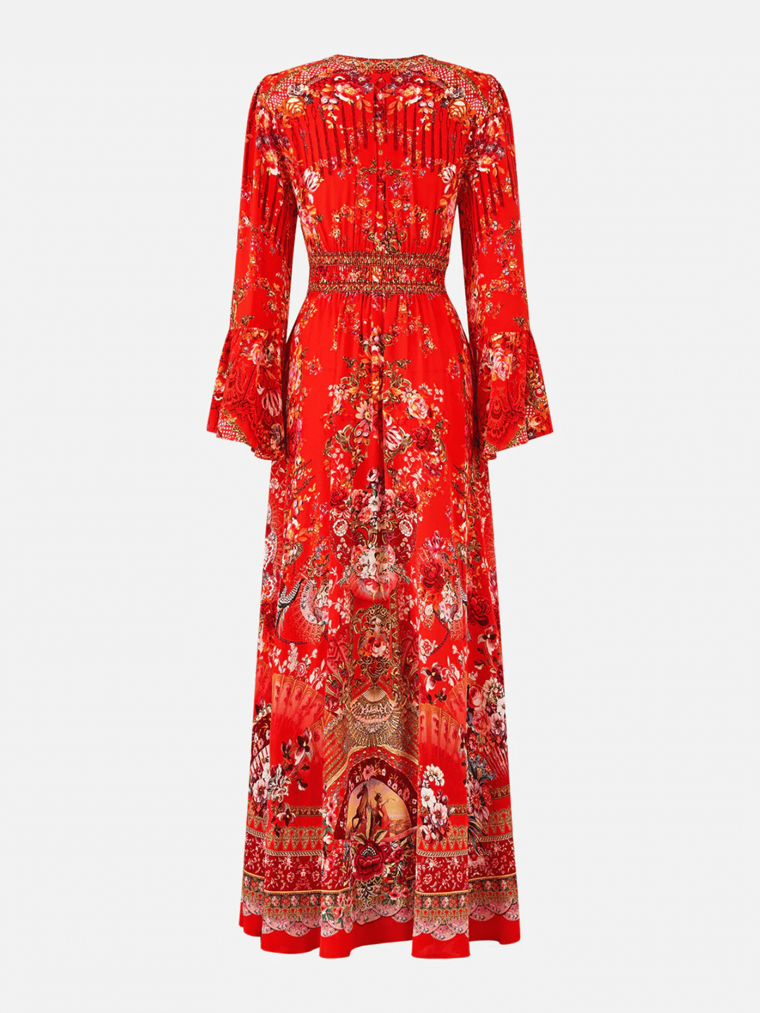 Shaped waistband dress with ruffle sleeves Olé Olé