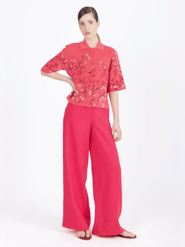 Jacket with floral pattern