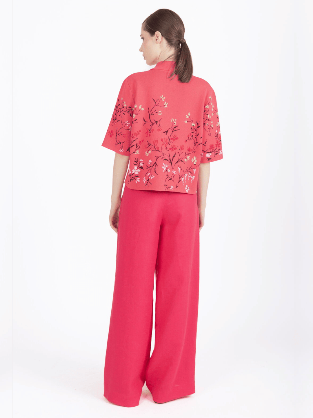 Jacket with floral pattern