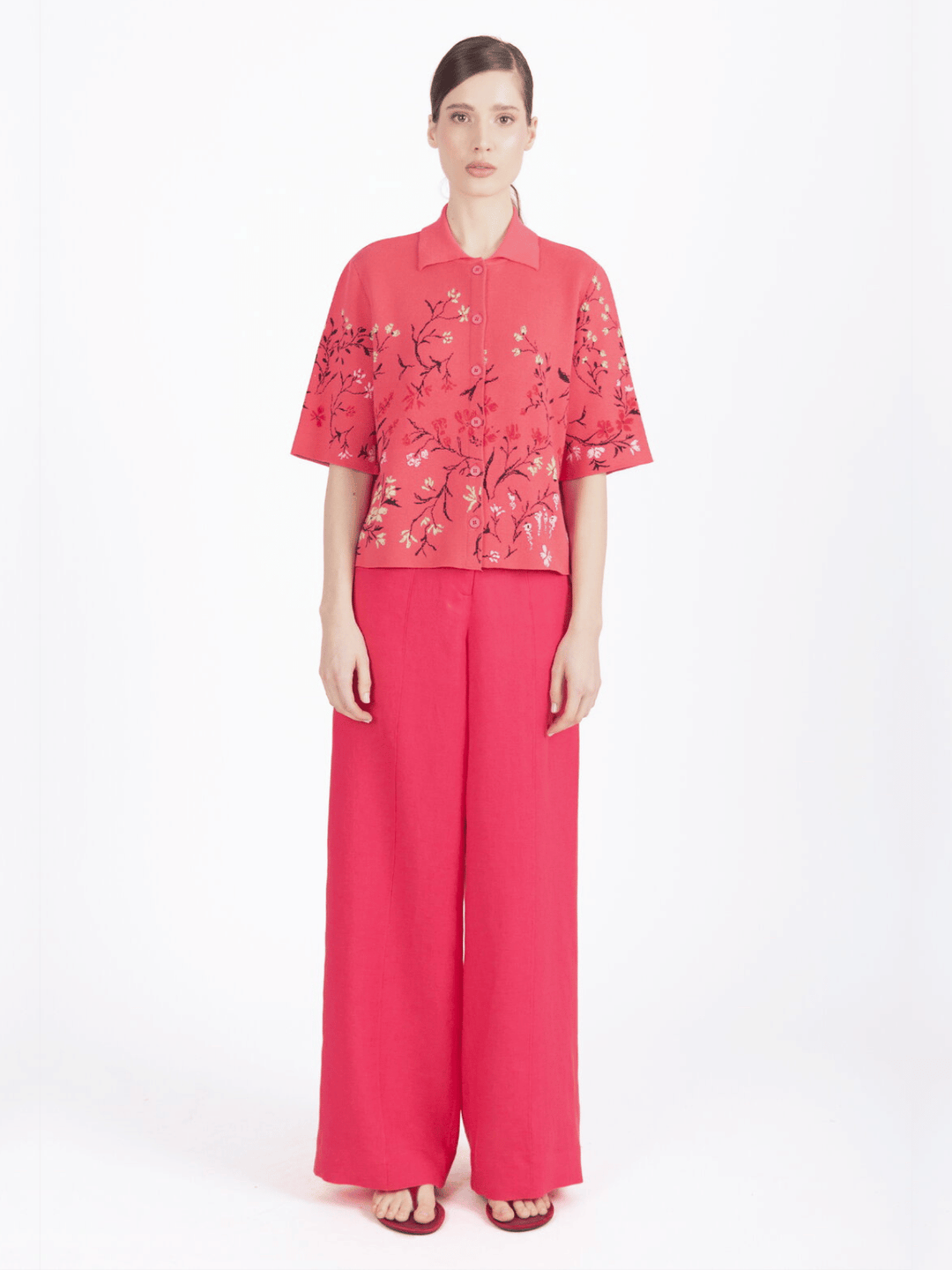 Jacket with floral pattern