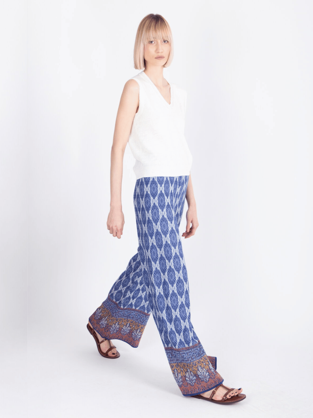 Jacquard Pants, Mediterranean Pattern