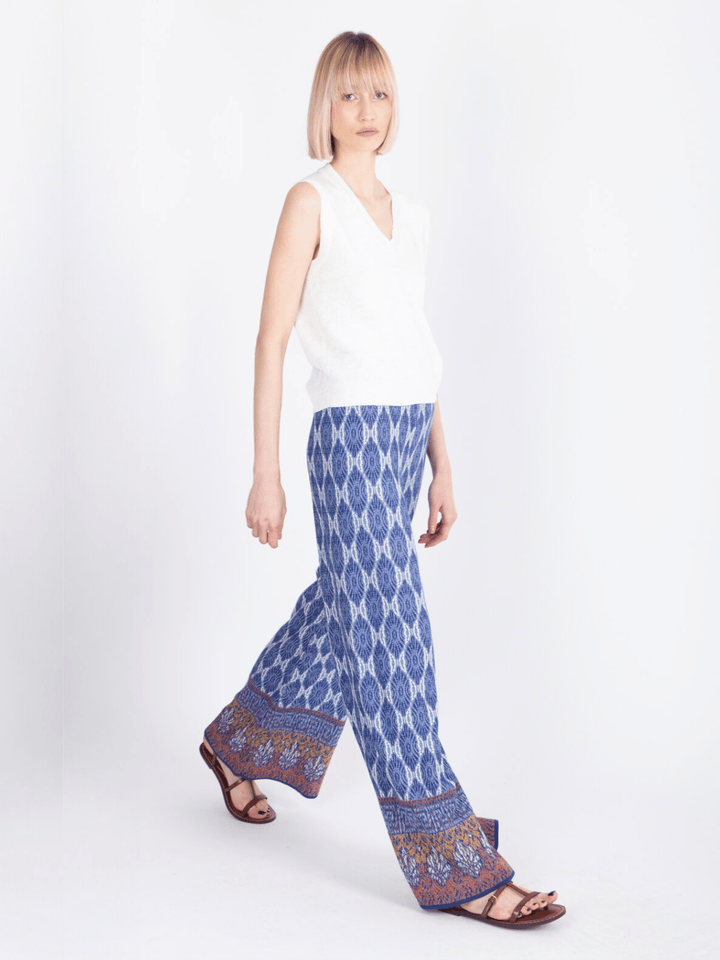 Jacquard Pants, Mediterranean Pattern