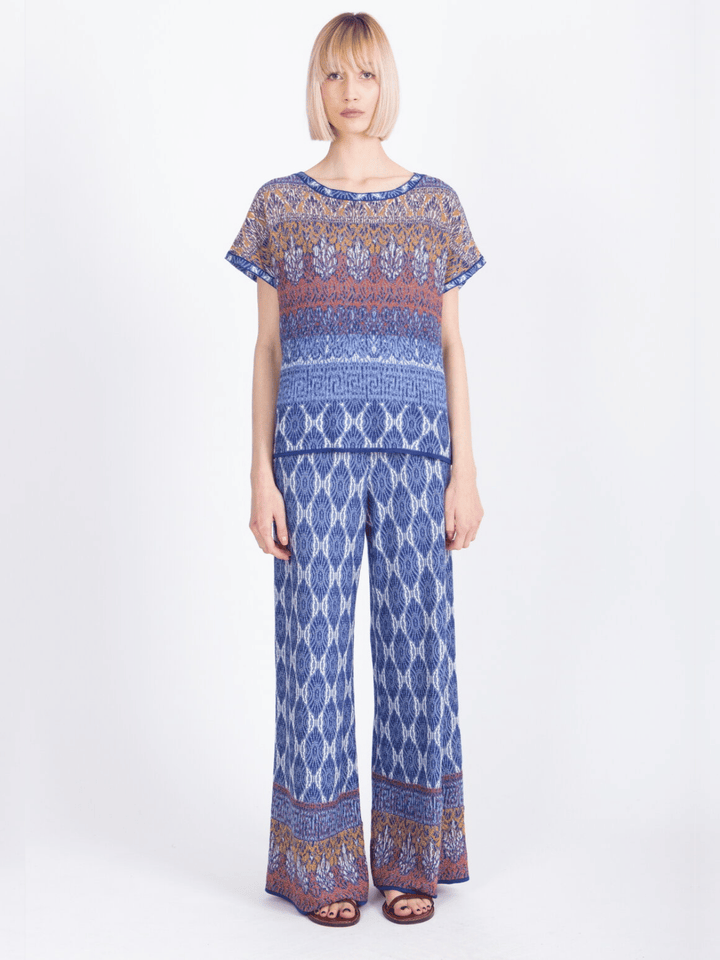 Jacquard Pants, Mediterranean Pattern