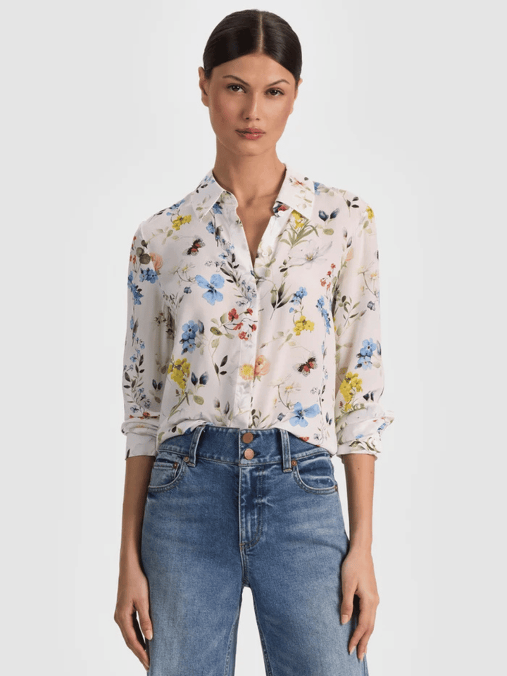Willa Seidenbluse mit Blumenmuster