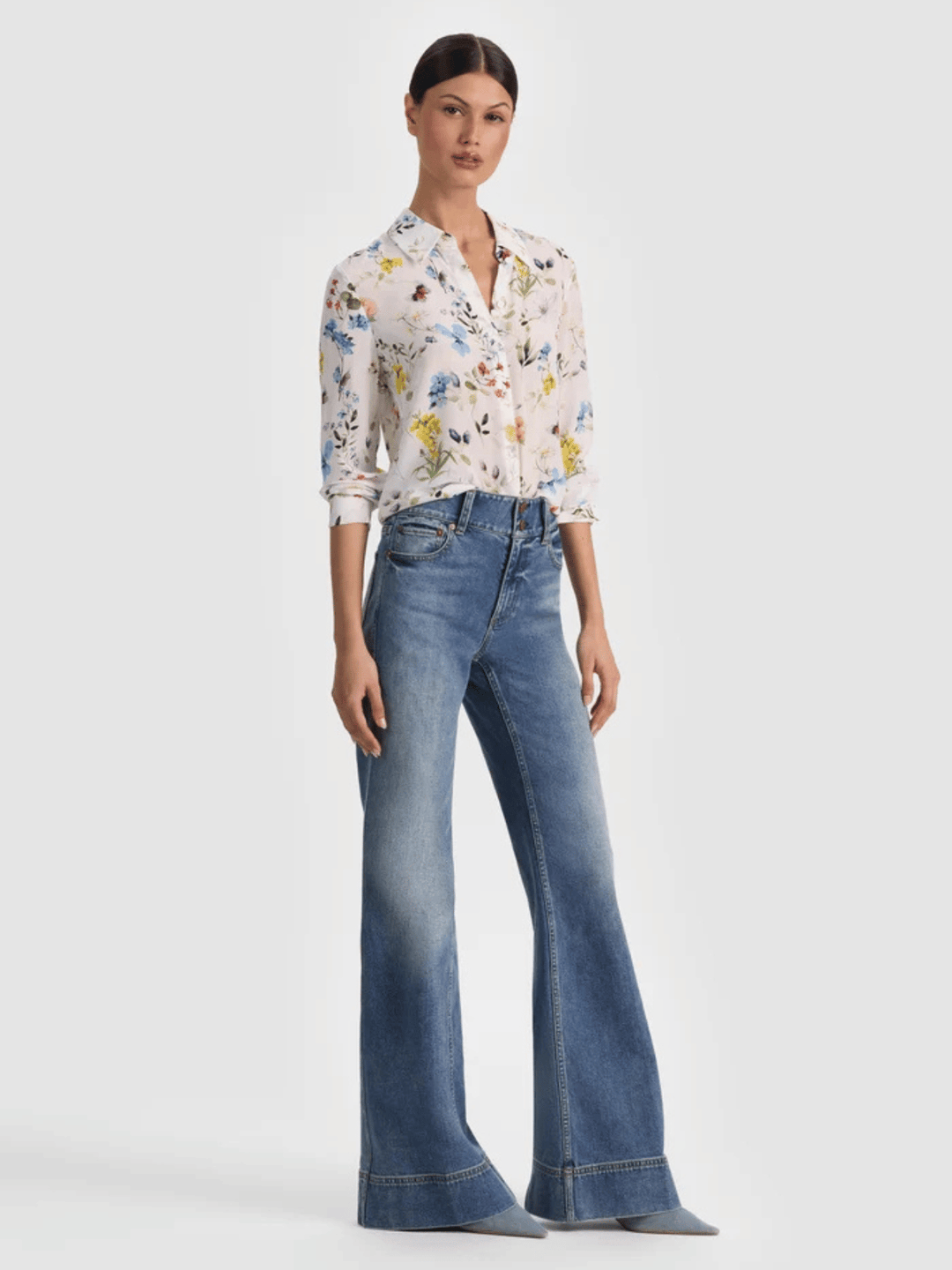 Willa Seidenbluse mit Blumenmuster