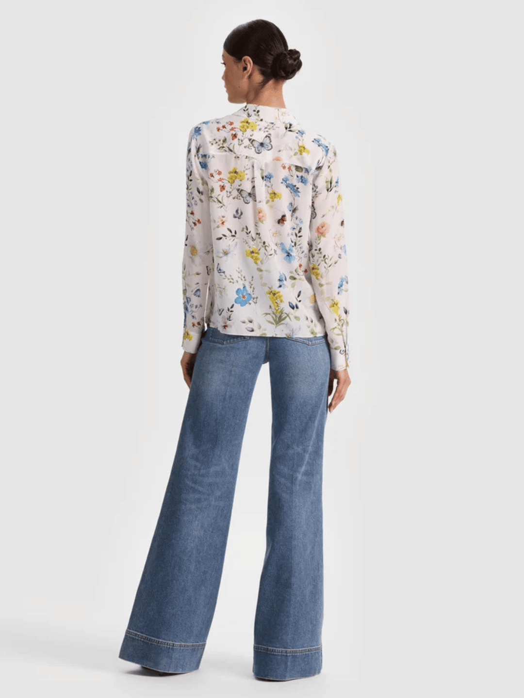 Willa Seidenbluse mit Blumenmuster
