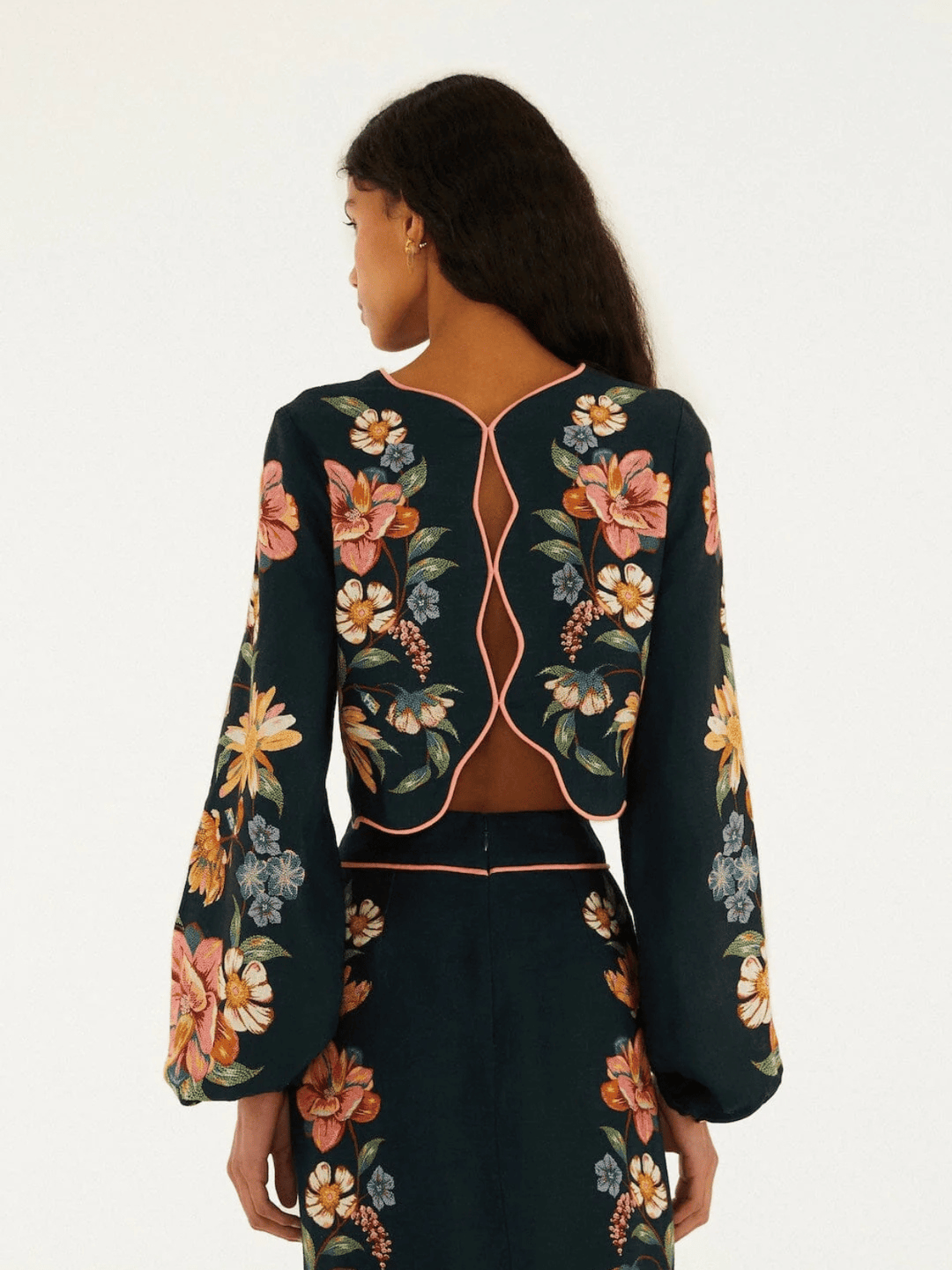 Maira Floral Leinenbluse